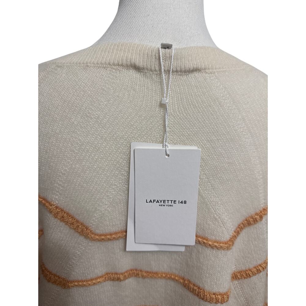 Lafayette 148 New York Cashmere Stripped Breton Sz 2X Stripped Luxurious Sweater - Picture 7 of 15